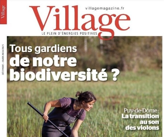 Un article de 8 pages sur le village de Cros : La transition au son des violons sur le magazine Village de France 